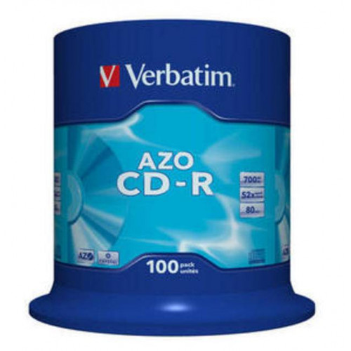 Диск CD-R Verbatim 700 Mb, 52x, Cake Box (100), DL+ (100/400)