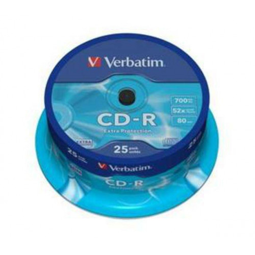 Диск CD-R Verbatim 700 Mb, 52x, Cake Box (25), DL (25/200)