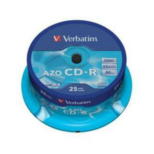 Диск CD-R Verbatim 700 Mb, 52x, Cake Box (25), DL+ (25/200)