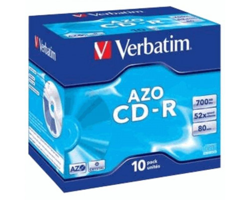 Диск CD-R Verbatim 700 Mb, 52x, Jewel Case (10), DL+ (10/100).