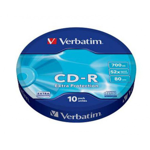 Диск CD-R Verbatim 700 Mb, 52x, Shrink (10), DL (10/300)