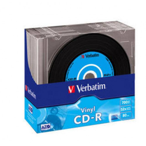 Диск CD-R Verbatim 700 Mb, 52x, Slim Case (10), DL+, Vinyl (10/200)