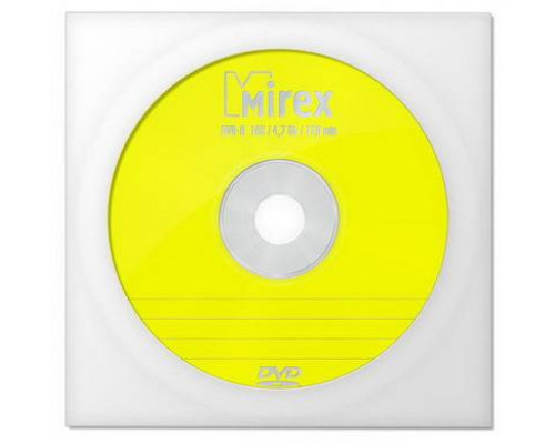 Диск DVD-R Mirex 4.7 Gb, 16x, Бум.конверт (1), (1/600)