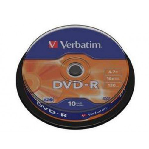 Диск DVD-R Verbatim 4.7 Gb, 16x, Cake Box (10), (10/200)