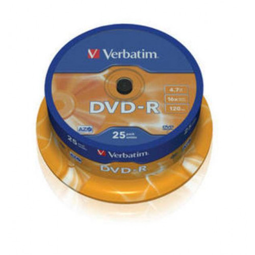 Диск DVD-R Verbatim 4.7 Gb, 16x, Cake Box (25), (25/200)