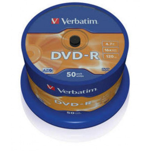 Диск DVD-R Verbatim 4.7 Gb, 16x, Cake Box (50), (50/200)