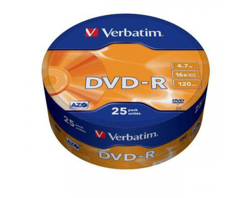 Диск DVD-R Verbatim 4.7 Gb, 16x, Shrink (25), (25/300)