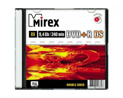 Диск DVD+R Mirex 9.4 Gb, 8x, Slim Case (10), Double Side (10/200)