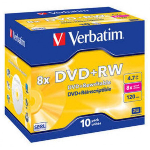 Диск DVD+RW Verbatim 4.7 Gb, 8x, Jewel Case (10), (10/100).