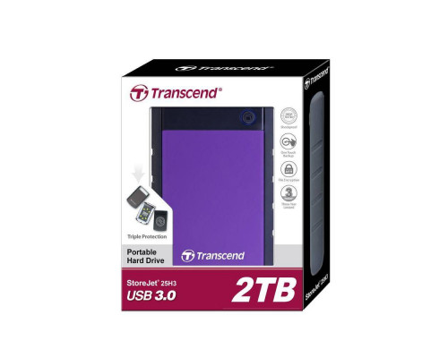 Внешний жесткий диск 2TB Transcend StoreJet 25H3P, 2.5", USB 3.0