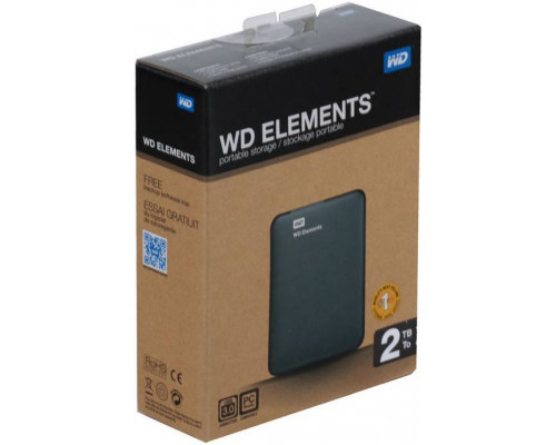 Внешний жесткий диск 2TB Western Digital  WDBU6Y0020BBK-EESN Elements SE, 2.5", USB 3.0, Черный