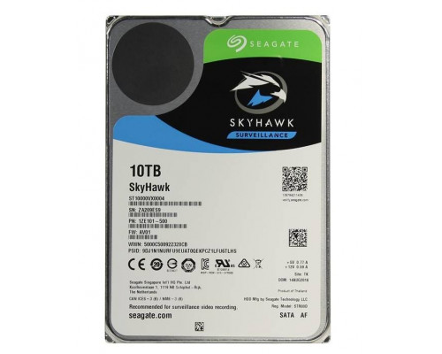 Жесткий диск 10 TB Seagate SkyHawk ST10000VX0004 3,5", SATA3, 7200 RPM