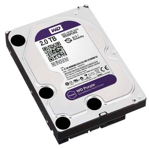 Жесткий диск 2 TB WD Purple WD20PURZ 3,5", SATA3, 5400 RPM